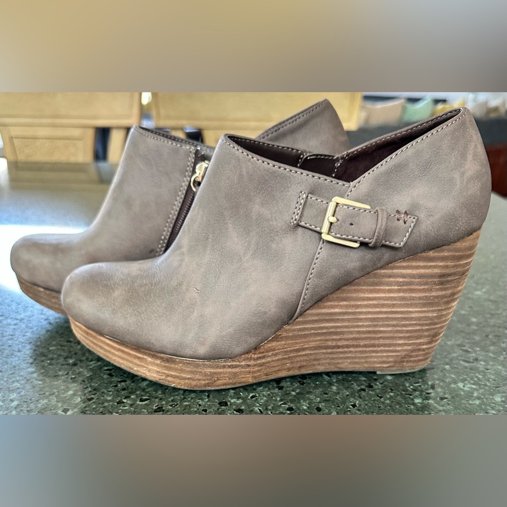 Dr. Scholl's Honor Platform Wedge Heel Ankle Boots Size 9.5